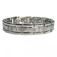 Magnetic Therapy Bracelet Flat Screwhead Silver