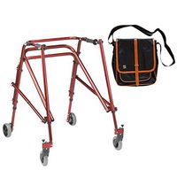 Drive Nimbo 2G Lightweight Posterior Walker, Large, Castle Red & Free Black Medical Utility Bag with Trim! - #KA4200-2GCR