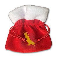 OLGCZM Cockatoo Parrot Yellow Silhouette Reusable Bags for Holiday Wrapping