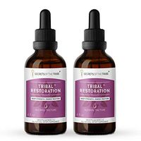 Secrets Of The Tribe - Tribal Restoration, Body Strength/Energy Restore, Herbal Supplement Blend Drops Alcohol Liquid Extract (2x4 fl oz)