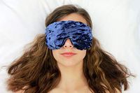 Candi Andi Handmade Weighted Sleep Eye Mask Pillow for Aromatherapy, Stress Relief, Sleep, Migraine, Yoga| Hot/Cold | Flax Seed Filled | Lavender Scented | Crushed Velvet | Majestic Purple | TEMVFL-MP