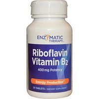 Enzymatic Therapy, Riboflavin Vitamin B2, Energy Production, 400 mg, 30 Tablets