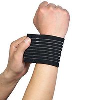 PyLios Elastic Bandage Tape Sport Wrist Support Strap Pads Kinesiology Protector Band for Joelheira Ankle Leg Wrist Wrap [ Black ]