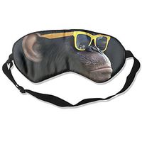 100% Silk Sleep Mask Eye Mask Monkey Gorilla With Glasses Soft Eyeshade Blindfold With Adjustable Strap For Men Women And Kids For Sleeping Travel Work Naps Blocks Light