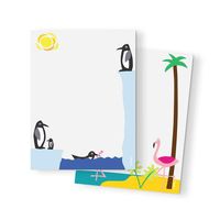 R. Nichols Penguins & Flamingos Notepads, Set of 2