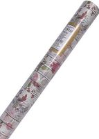 Markings by C.R. Gibson Continuous Designer Gift Wrap Roll Wrapping Paper, Florals on Wood