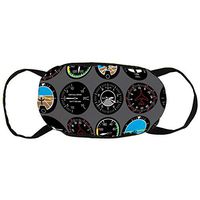 Boys Girls Anti-Dust Anti-Allergies Anti Allergy Earloop Half Face Face Cover Face and Nose Cover Painting Polyeste Cover Adjustable Elastic Strap, Gray Aviation