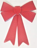 Holiday Crafts (TM) Set of 2 Hologram Bows 9 x 13 Inches Each - Red Hologram