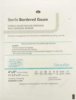 Dermarite Industries Sterile Bordered Gauze Dressing, 4x5, 25 Count