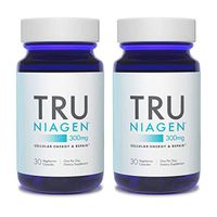 TRU NIAGEN Nicotinamide Riboside NAD Booster for Cellular Repair & Energy (NSF Certified for Sport) - 300mg Vegetarian Capsules, 300mg Per Serving - 30 Day Bottle (2 Pack)