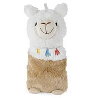 Slumberz 750ml 3D Llama Hot Water Bottles with Soft Plush Cover, Brown