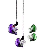 BASN in Ear Monitor Headphones, Dual Drivers Headphones for Singers, Noise-Isolating with Mmcx Connector, in Ear Earbuds for Running, Jogging, Walking.(Purle&Green)