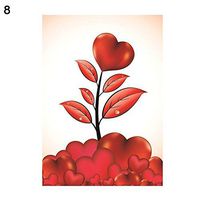 bromrefulgenc Holiday Hanging Sign,Fashion Valentine's Day Garden Flag Festival Love Heart Flower Letter Banner - 8#