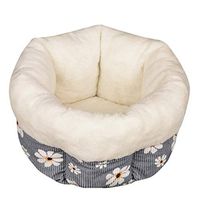 Washable Flower Plush Kennel Dogs Pet Litter Deep Sleep Comfortable Cat Beds by Conwinart Polyester