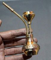 classical.gift.export Brass Hookah Pipe Pot Smoking Tobacco Handmade Hukka Collectible Home Decor Kids Toy Vintage Replica Brass Handicrafts Desk Or Table Décor