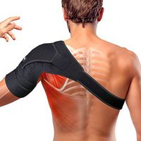 Thx4COPPER Magnetic Shoulder Brace, Compression Support Wrap Belt, Arm Injury Prevention, Adjustable Stabilizer for Dislocated AC Joint, Labrum Tear, Pain, Arthritis, Bursitis, Scapula Tendonitis…