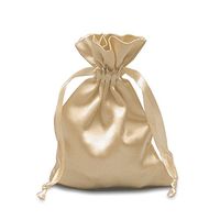 Ivory Satin Pouch Bags 6" X 9" | Quantity: 30