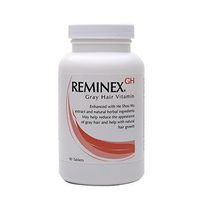 ReminexGH Anti-Gray Hair Supplement - All Natural Vitamins Restore Hair Color - Shou Wu Extract Prevents Hair Loss And Promotes Strong Thicker Hair (3 Bottles)