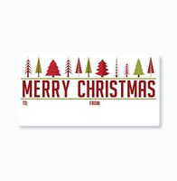 to and from Christmas Gift Wrapping Labels, Stickers for Christmas Gifts (#597-MT-RG)