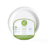 Repurpose 100% Compostable Plates | Plant Based | 6 Inch Round | 240 Eco Friendly Disposable Plates