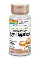 Solaray Organically Grown Royal Agaricus, Mushroom, White, 60 Count