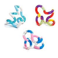 Set of 3 Tangle Brand Twister Fidget Toy(Seafoam,Pink Blue Clear, Yellow Orange Purple)