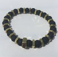 Lava Stone Diffuser Bracelet- Lava Beads and Brass Hardware meditation, grounding, healing, genuine stones, natural, essential oils, self confidence, holistic, aromatherapy