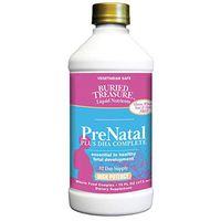 Buried Treasure Prenatal Plus DHA Complete High Potency Liquid Supplement - Non-GMO, Plant Based, High Quality, Vegetarian Safe - 16 oz