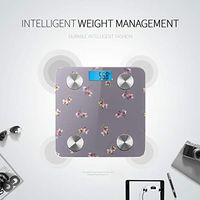 LYAOE Bluetooth Body Fat Scale Hand Painted Pattern Smallbeautifulbright Colorful Smart Wireless Scale with LCD Display Measuring Body Weight Bmi and Health Digital Scale