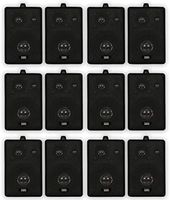 Acoustic Audio 251B Indoor Outdoor 3 Way Speakers 2400 Watt Black 6 Pair Pack 251B-6Pr