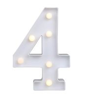 Decorative Led Light Up Number Letters Alphabet Numbers Letter Marquee Night Lights Plastic Lamp Sign for Wedding Decor Festival Home Birthday Party Bar Decoration Christmas Battery Operated (4)