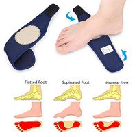 Arch Support Elastic Bandage, 2pcs Orthotic Insole Sleeves Metatarsal Pad Compression Brace Wraps, Plantar Fasciitis Flatfoot Heel Spurs Arch Pain Relief No-Slip Foot Pad