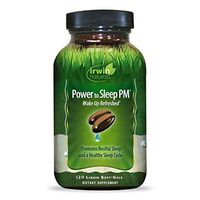 Irwin Naturals Power to Sleep PM - Relaxing Blend of Melatonin, GABA, Ashwagandha, Valerian, L-Theanine & More - Calm Mind & Body - 120 Liquid Softgels