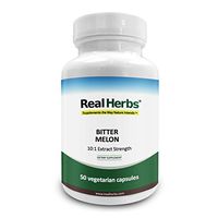 Real Herbs Bitter Melon Extract 750mg Dietary Supplement - 50 Vegetarian Capsules