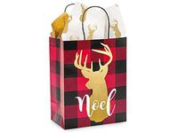 Buffalo Plaid Christmas Gift Bags - Cub - 25 Count