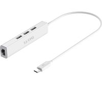 Chromecast Ethernet Adapter, Micro USB to RJ45 LAN Port with 3 USB Hub