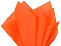 24 Gift Grade Tissue Paper Sheets - 20 x 30" Soft fold Packed Choose Color (Orange)
