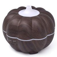 JIUBAJU Pumpkin Humidifier 300ml Humidifiers Cool, 7 LED Light Colors Essential Oil Diffuser, Cool Mist Humidifier Ultrasonic Aromatherapy Halloween Pumpkin Diffuser Best Gifts for Friend (Black)
