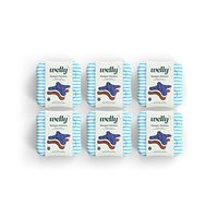 Welly Bandages - Bumper Stickers, Flexible Fabric, Adhesive, Designed for Knees and Elbows, Classic Patterns - 12 Count (Pack of 6)
