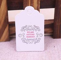OBELLA BOUTIQUE Size:3x5cm paper cardboard white/kraft tags 100PCS /lot for gift box and DIY Gift Tags for wedding and love
