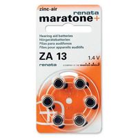 Maratone Size 13 Zinc Air Mercury Free, Dial Card-6 Batteries