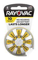 Rayovac 3537123 1.45V Zinc-Air 10 Hearing Aid Battery44; 8 per Pack - Pack of 4