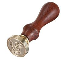 LAAT Classic 26 A-Z Alphabet Letter Stamp Retro Seal Wax Stamp Assorted Color Wood Sealing Wax for Wedding Decoration (G)