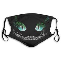 2 Pack Smile Shadow Cheshire Cat PM2.5 Non-Medical Face Cover with Replaceable Filter Elements