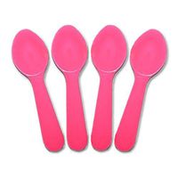 Solid Color Plastic Taster Spoons - 3,000 / Case (Pink)