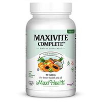 Maxi Health MAXIVITE Complete - Multivitamin & Mineral - with Iron - One a Day - 90 Tablets - Kosher