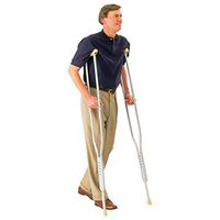 Carex Push Button Aluminum Crutch, Tall