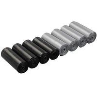 Yubine 4 Gallon Garbage Bags, Wastebasket Trash Bags, 200 Counts(Black&Grey)