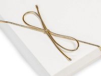 Pack of 1000, 6" Metallic Gold Stretch Loops 1/16" Round Elastic Cord w/Bow Great for Jewelry Boxes