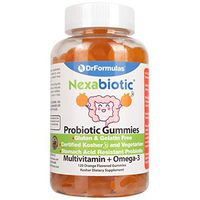 DrFormulas Immune Probiotic Gummies with Multivitamins for Kids and Adults with Vitamin C | Nexabiotic with B12, Omega 3, Minerals, Biotin, Folate, Methylcobalamin, Kosher Vegetarian, 120 Count
